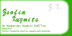 zsofia kuzmits business card